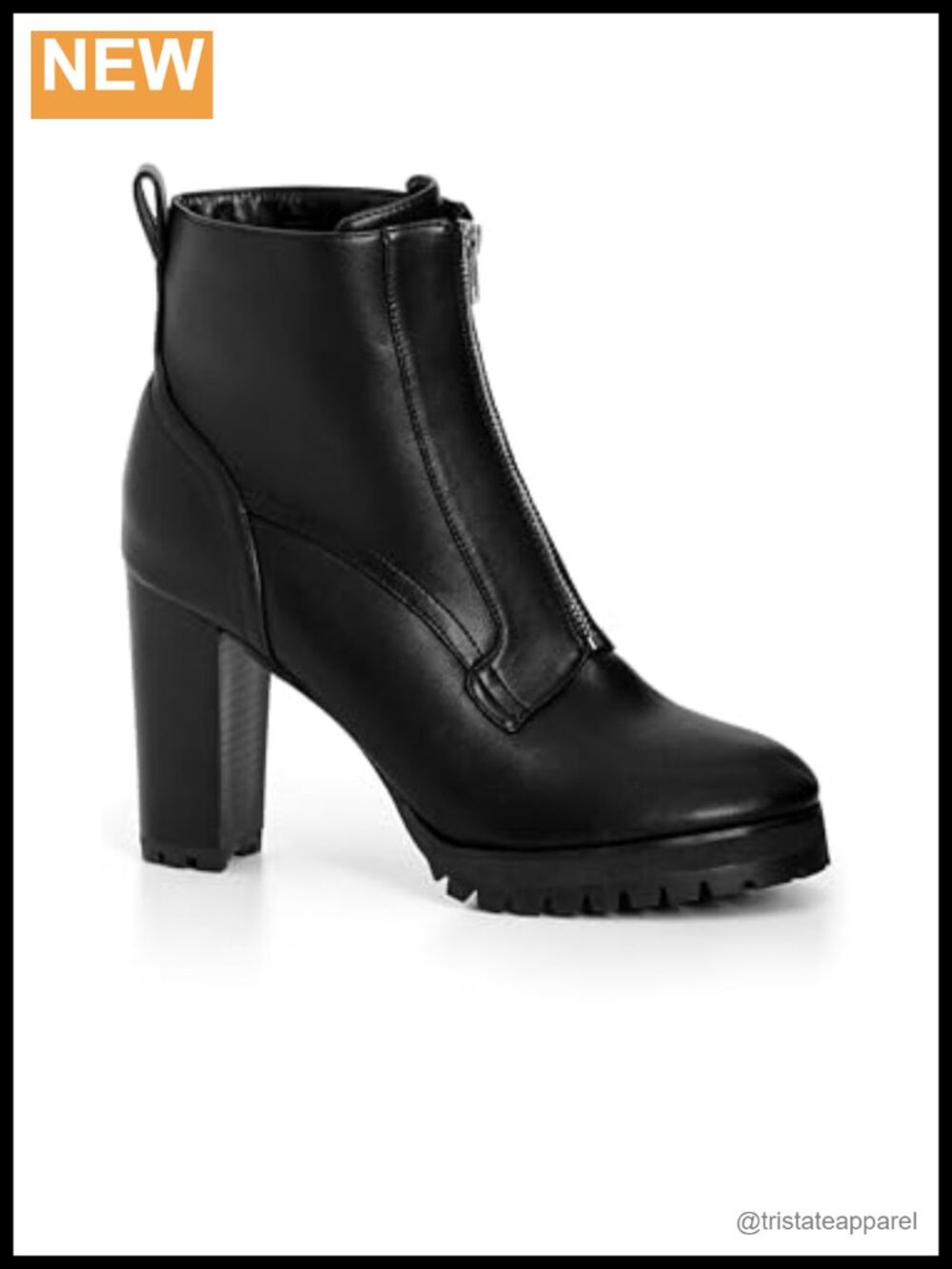 Faux Suede Ankle Boots with Block Heel, Zip Closure, Round Toe